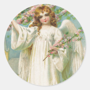 Victorian Angel Christmas sticker