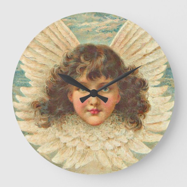 Victorian angel  large clock (Front)