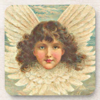 Victorian angel print coaster