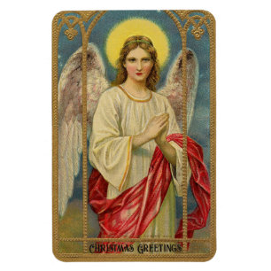 Victorian Angel Sending Christmas Greetings Frig Magnet