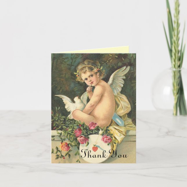 Victorian Angel Thank You Card (Front)