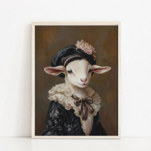 Victorian Animal Portrait, Royal Goat Vintage Prin Poster