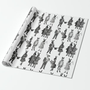 victorian animals kids funny wrapping paper