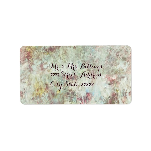 Victorian Antique Floral design Label (Front)