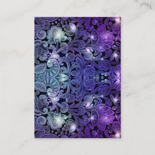 Victorian Arabesque, ALAMEDA - Navy & Purple Business Card