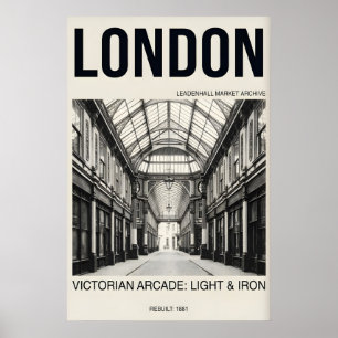 Victorian Arcade Wall Art London Landmark Poster