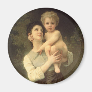 Victorian Art, Brother and Sister by Bouguereau Magnet