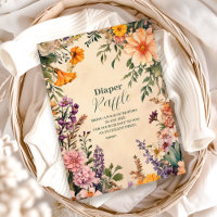 Victorian Art Nouveau Baby Shower Diapper Raffle