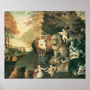 Victorian Art, Peaceable Kingdom by Edward Hicks Poster