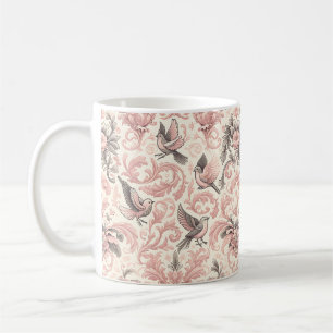 Victorian Aviary: A Pink Pastel Garden Coffee Mug