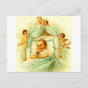 Victorian Baby and Cherubs Vintage Postcard Art