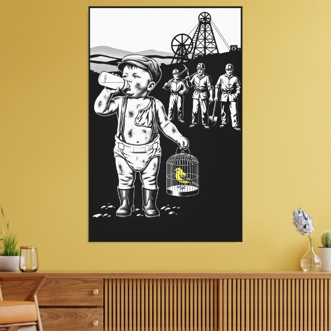Victorian Baby Coal Miner print (Insitu(LivingRoom))