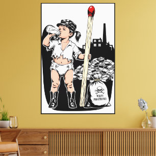 Victorian Baby Girl Print - Funny Matchstick Theme