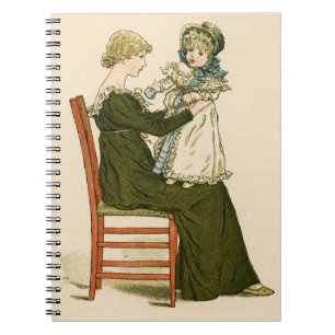 Victorian Baby Greenaway Mother Spiral Notebook