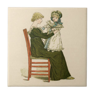 Victorian Baby Greenaway Mother Tile