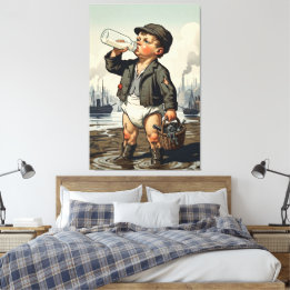 Victorian Baby Mudlark Canvas Print