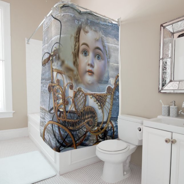 Victorian Baby Shower Curtain (In Situ)