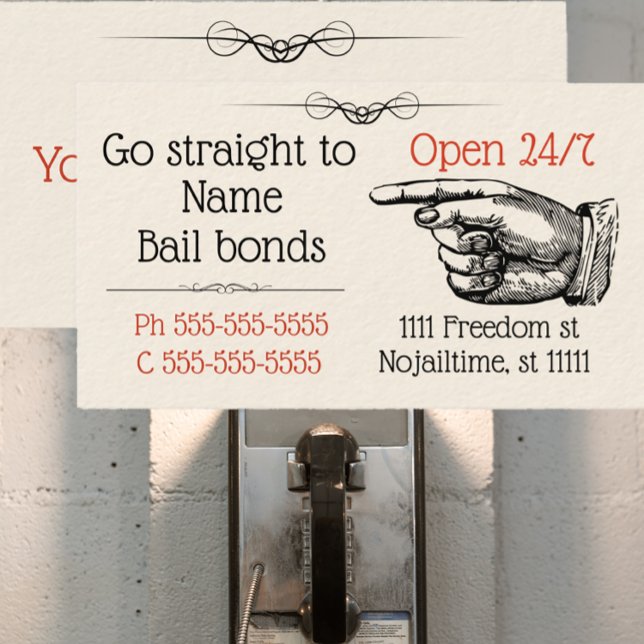 Victorian Bail bonds business card (Creator Uploaded)