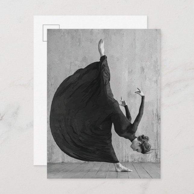 Victorian Ballet Dancer in Motion Postcard (Front/Back)
