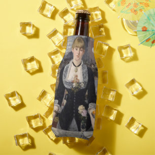 Victorian Barmaid Girl at Folies Bergere, France Bottle Cooler