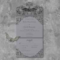Victorian Bat Until Death Black & Grey Dinner