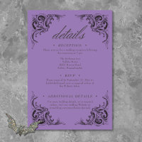 Victorian Bat Until Death Black & Purple Wedding