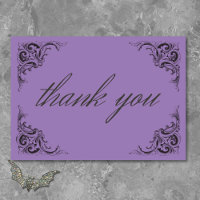 Victorian Bat Until Death Black & Purple Wedding