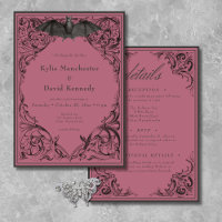 Victorian Bat Until Death Black & Wine Two Sided