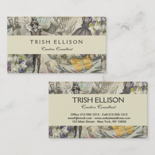 Victorian Bathing Beauty Kraken Vintage Surrealism Business Card