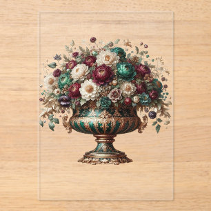 Victorian Bavaria Floral Vase Acrylic Invitations