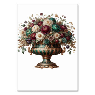 Victorian Bavaria Floral Vase Table Number