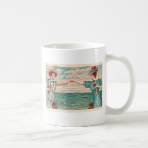 Victorian Beach Love Dressy Ocean Wedding Couple Coffee Mug