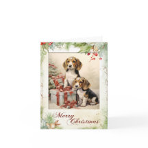Victorian Beagle Puppy Christmas
