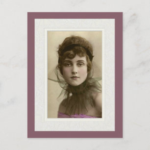 Victorian beauty intense look netting pink top postcard