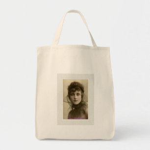 Victorian beauty intense look netting pink top tote bag