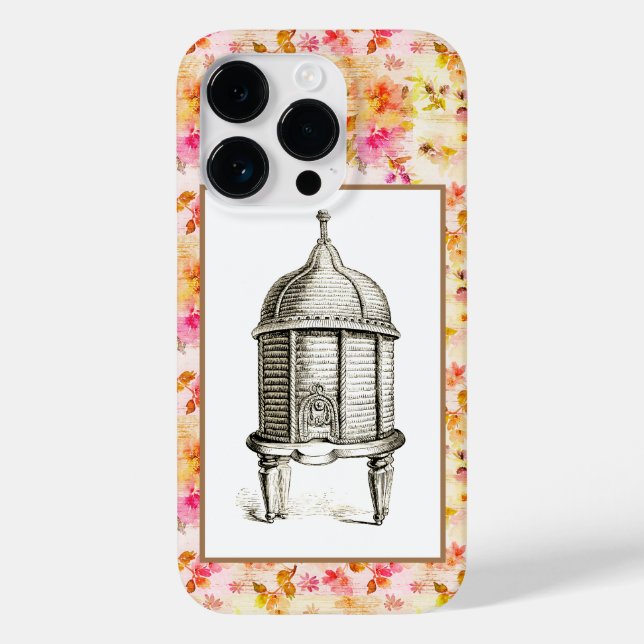 Victorian Beehive on Floral Case-Mate iPhone Case (Back)