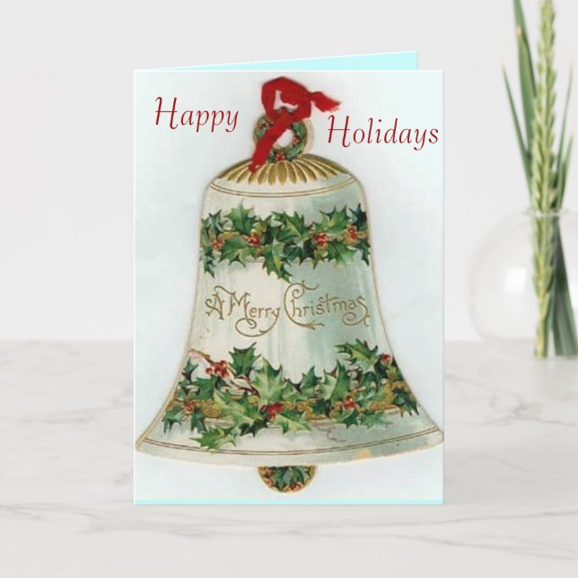 Victorian Bell Christmas Card (Front)