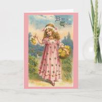 Victorian Best Wishes Greeting Card