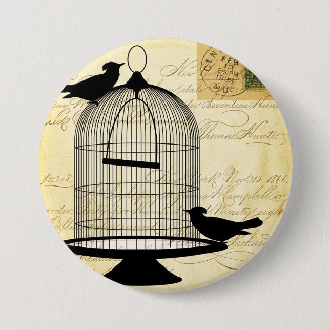 Victorian Birdcage 7.5 Cm Round Badge (Front)