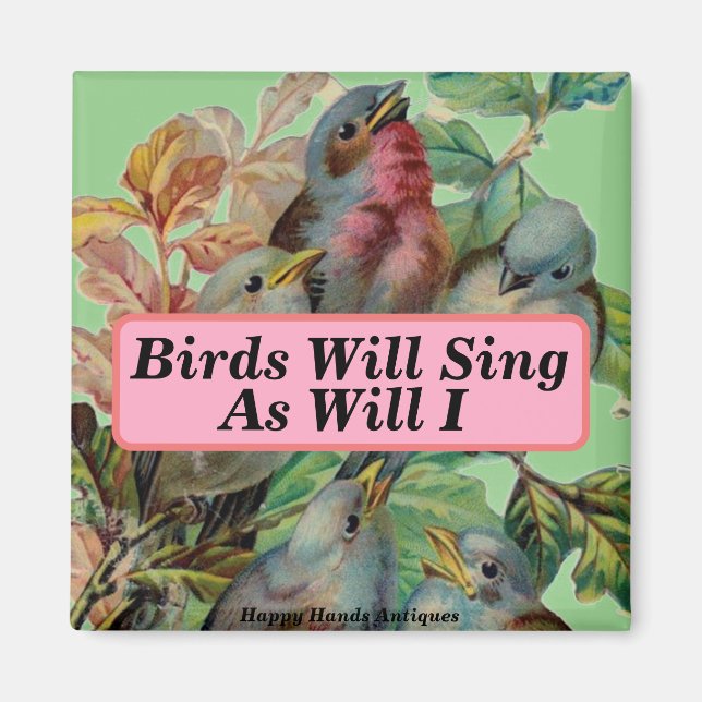 Victorian Birds Magnet (Front)