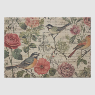 Victorian Birds Vintage Ephemera Decoupage Junk Tissue Paper