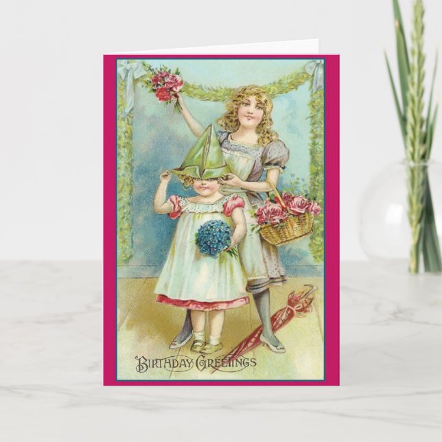 Victorian Birthday Greeting Card (Front)