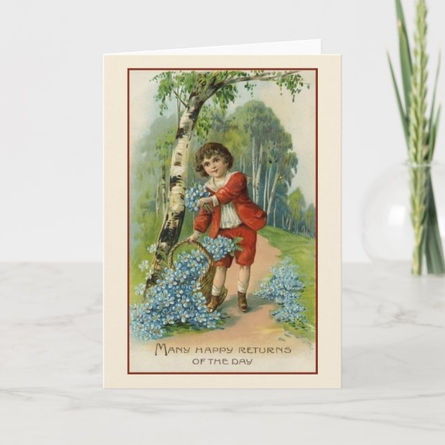 Victorian Birthday Greeting Card (Front)