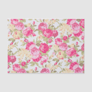 Victorian Blooming Roses Floral  Tissue Paper