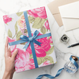 Victorian Blooming Roses Floral  Wrapping Paper