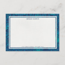 Victorian Blue Stationery Note Card