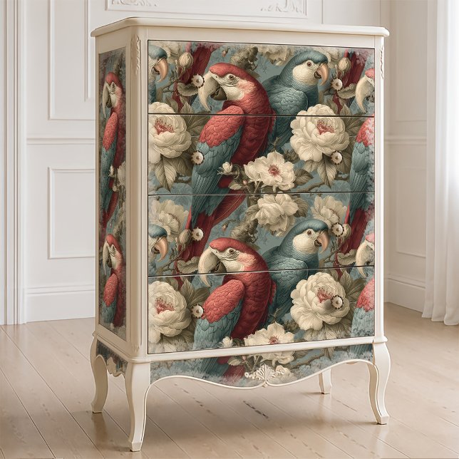 Victorian Botanical Macaw Parrot Craft Decoupage Tissue Paper (Creator Uploaded)