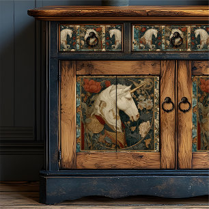 Victorian Botanical William Morris Style Unicorn Tissue Paper