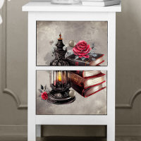 Victorian Boudoir | Old Spell Books with Lantern