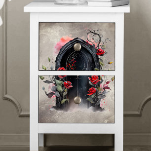 Victorian Boudoir   Secret Rose Archway Entry Door Tissue Paper